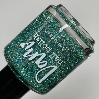 Undying Devotion - Green Nail Polish - Reflective Glitter Nail Polish - Bitten Collection - Dam Nail Polish