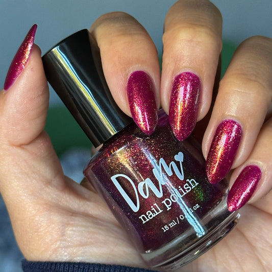 Should I Stay - Deep Fucshia Shimmer Nail Polish - Bonus Track Collection