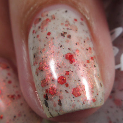 Haunted Hurricane - White Nail Polish - Crelly Nail Polish - Ghostly Collection - Halloween 2025 - Dam Nail Polish