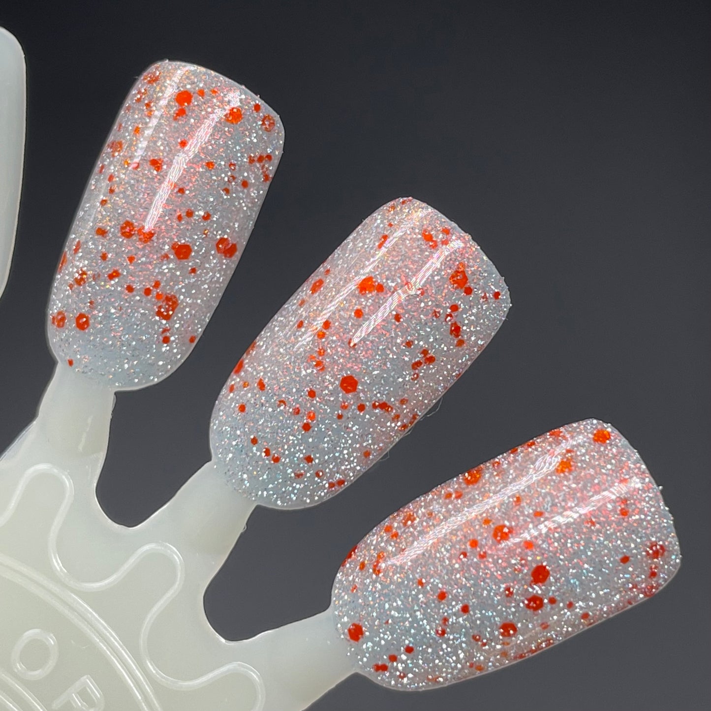Soda Pop Lock and Drop It - Orange Silver Nail Polish - Reflective Glitter Nail Polish - Sugar Rush Collection - Dam Nail Polish