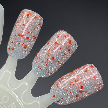 Soda Pop Lock and Drop It - Orange Silver Nail Polish - Reflective Glitter Nail Polish - Sugar Rush Collection - Dam Nail Polish