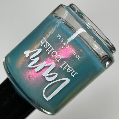 Hidden Garden Spring  - Teal Nail Polish - Shimmer Nail Polish - The Secret Fairy Garden - Dam Nail Polish