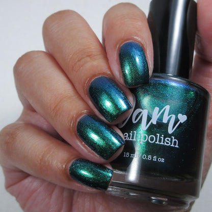 I Call Boo-sh*t - Black Nail Polish - Shimmer Nail Polish - Ghostly Collection - Halloween 2025 - Dam Nail Polish