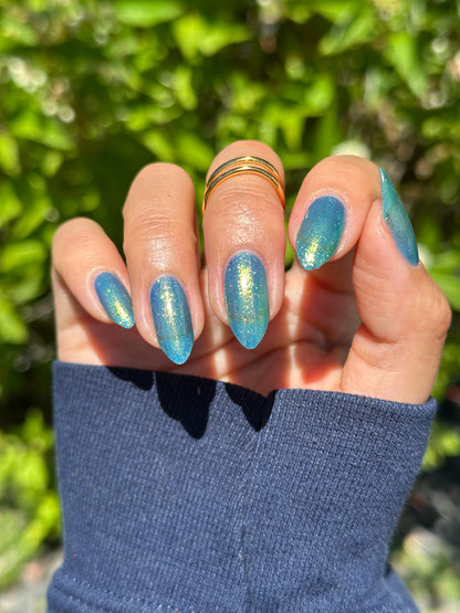 Sabotage - Blue Shimmer Nail Polish - Bonus Track Collection - Dam Nail Polish