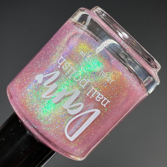 A Dash of Pixie Dust - Pink Nail Polish - Shimmer Nail Polish - Holographic Nail Polish - The Secret Fairy Garden - Dam Nail Polish