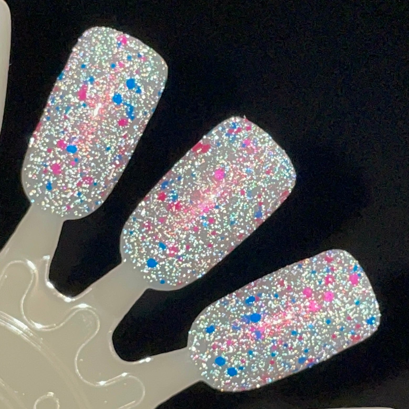Squid Pro Quo - Pink Silver Nail Polish - Reflective Glitter Nail Polish - Squids Fly High Sibling - Dam Nail Polish