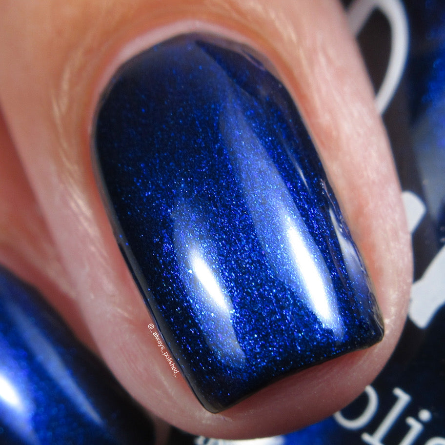 COMING SOON 10/9: Thunderbolt - Black Nail Polish - Shimmer Nail Polish - Polished Jewel Society Facebook Group Exclusive 2026