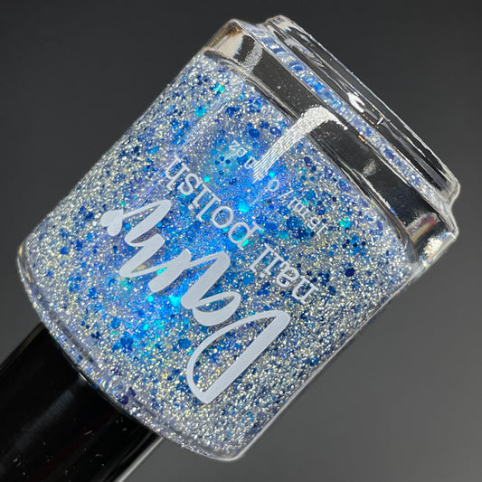 Cotton Candy Shop - Blue Silver Nail Polish - Reflective Glitter Nail Polish - Sugar Rush Collection - Dam Nail Polish