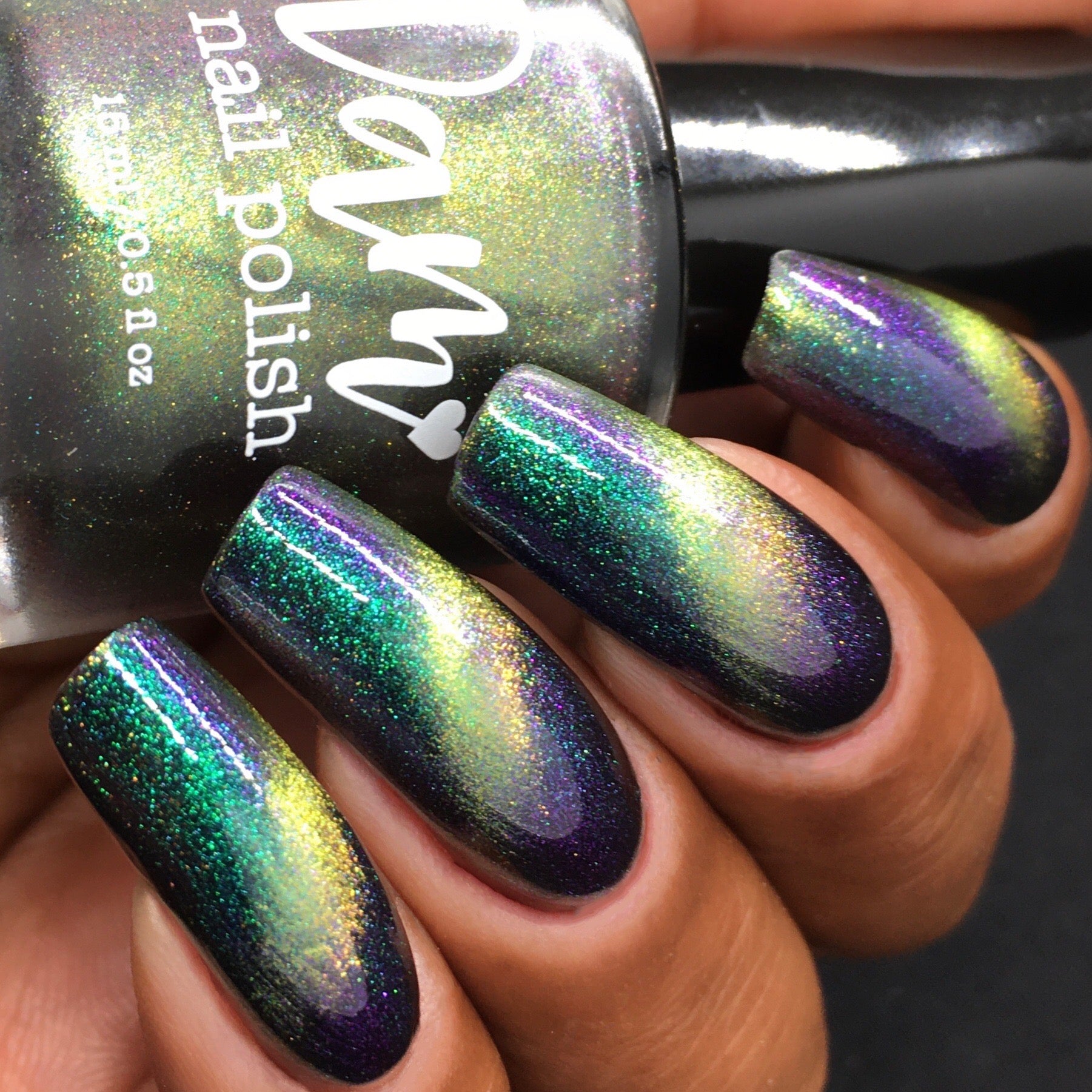 Alternate Adventure - Shifting Multichrome Magnetic Indie Nail Polish - Shifts Green, Blue, and Purple - Into the Multiverse Collection - Dam Nail Polish