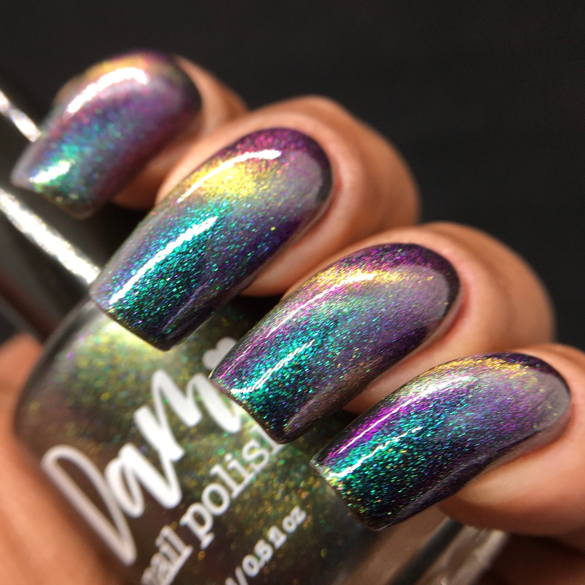 Alternate Adventure - Shifting Multichrome Magnetic Indie Nail Polish - Shifts Green, Blue, and Purple - Into the Multiverse Collection - Dam Nail Polish