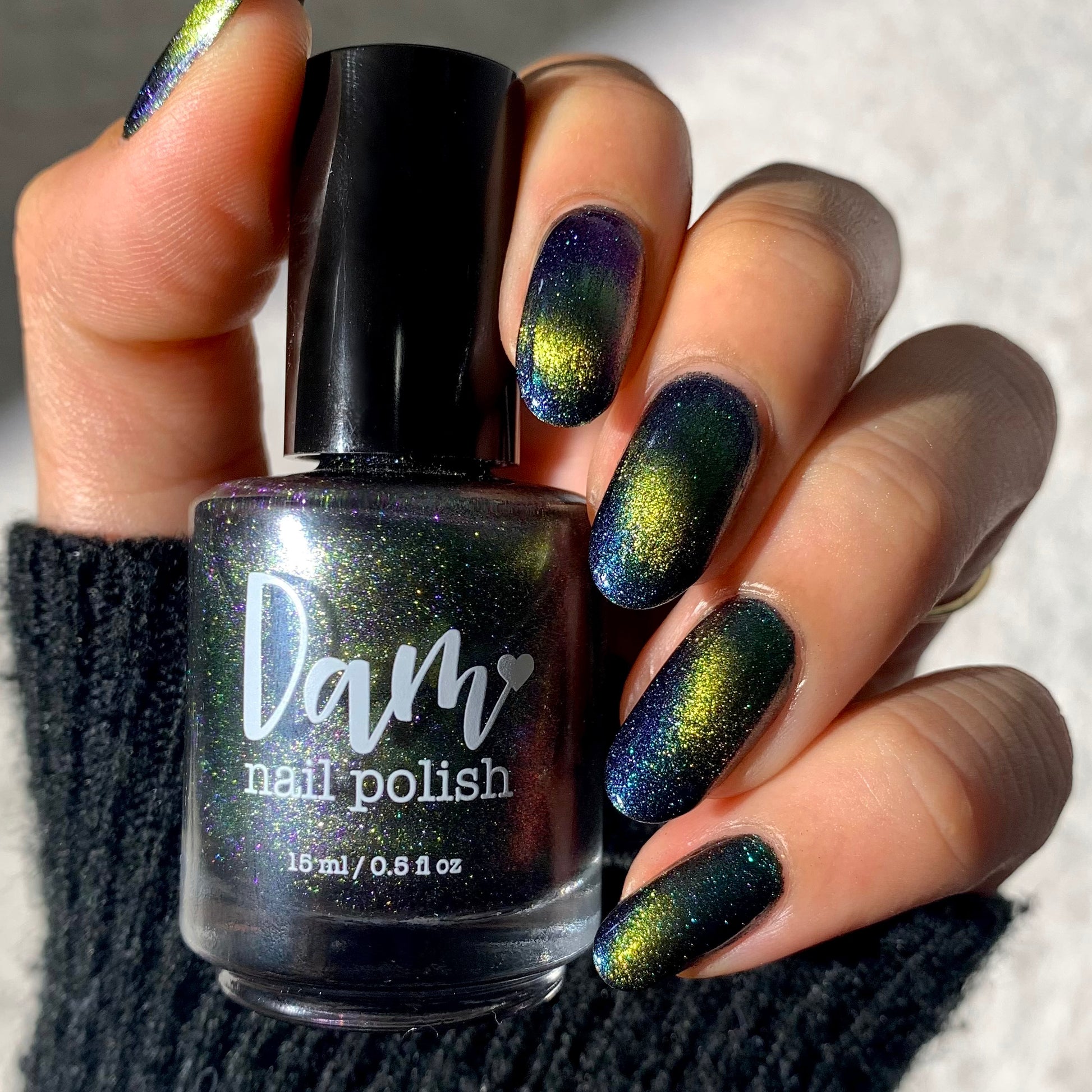 Alternate Adventure - Shifting Multichrome Magnetic Indie Nail Polish - Shifts Green, Blue, and Purple - Into the Multiverse Collection - Dam Nail Polish