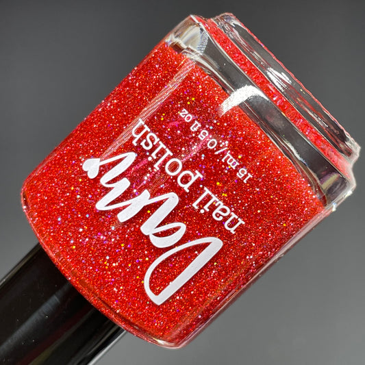 Apple Fruit Butter - Red Nail Polish - Reflective Glitter Nail Polish - Jams & Jellies Collection - Dam Nail Polish