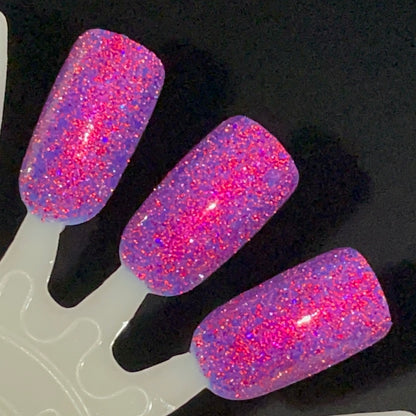 Don't Feed the Fears - Purple Nail Polish - Reflective Glitter Nail Polish - Polish of the Month - June 2026 - Dam Nail Polish