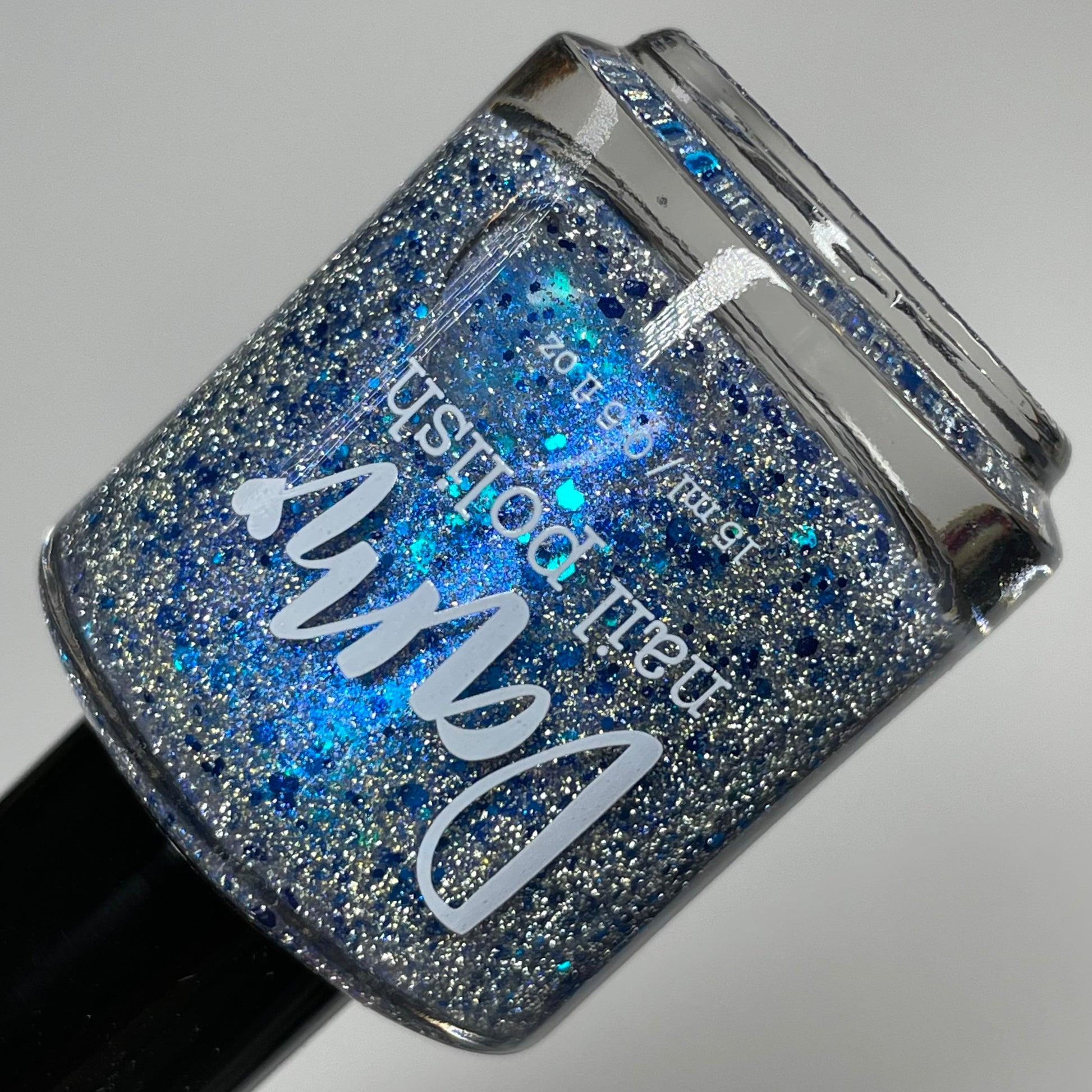 Cotton Candy Shop - Blue Silver Nail Polish - Reflective Glitter Nail Polish - Sugar Rush Collection - Dam Nail Polish