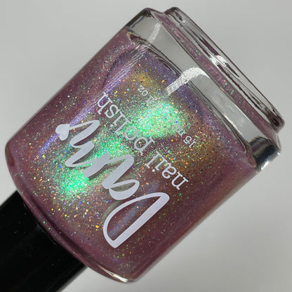 A Dash of Pixie Dust - Pink Nail Polish - Shimmer Nail Polish - Holographic Nail Polish - The Secret Fairy Garden - Dam Nail Polish