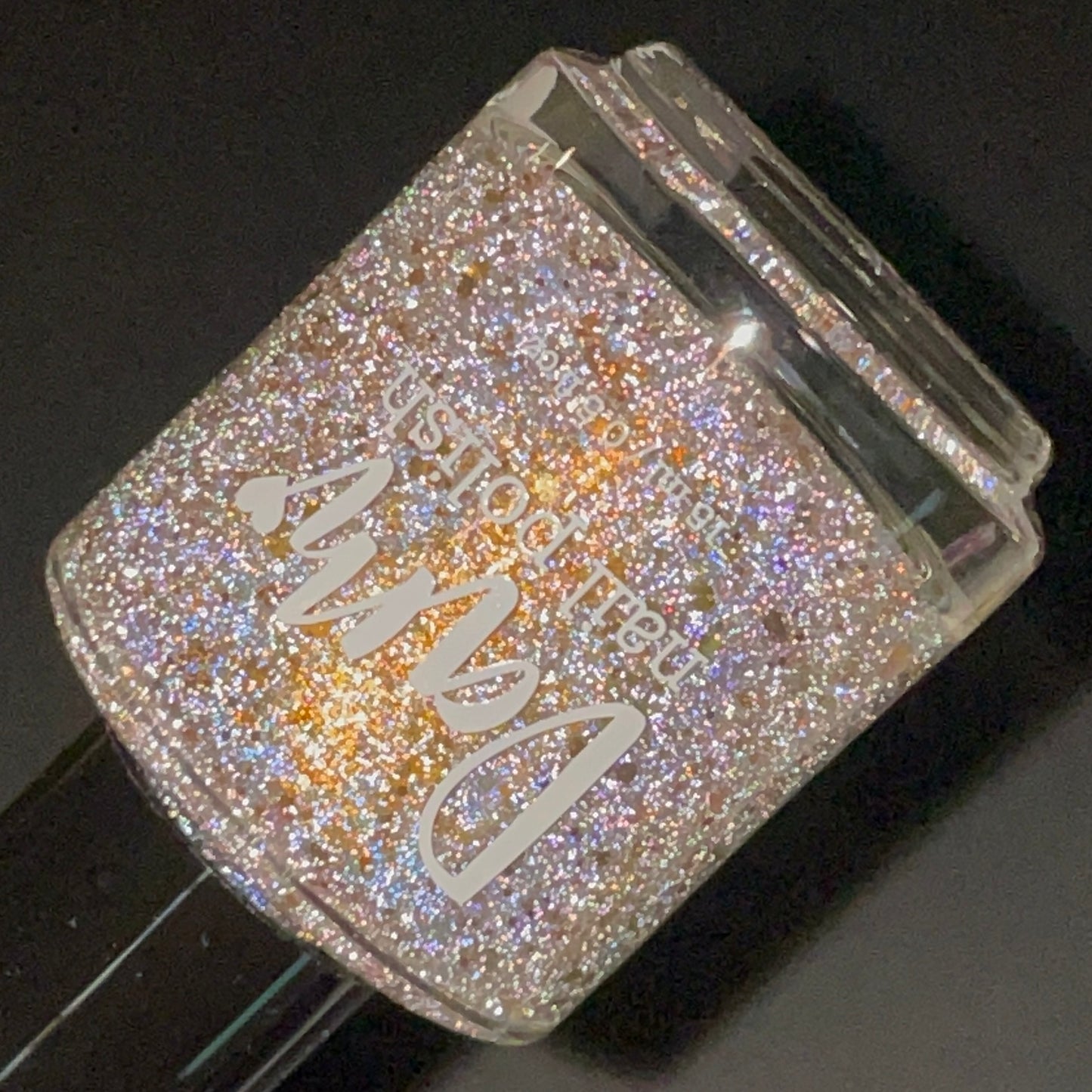 Caramel Apple Bottom Jeans - Gold Silver Nail Polish - Reflective Glitter Nail Polish - Sugar Rush Collection - Dam Nail Polish