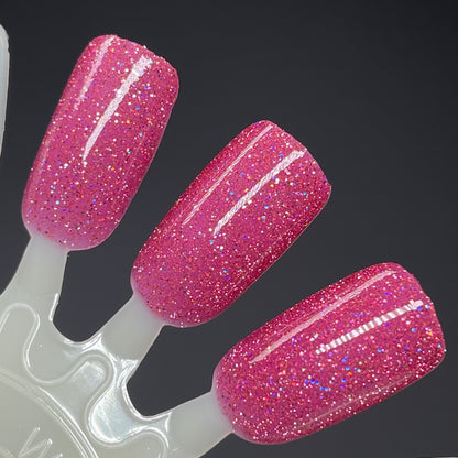 Strawberry Compote - Pink Nail Polish - Reflective Glitter Nail Polish - Jams & Jellies Collection - Dam Nail Polish