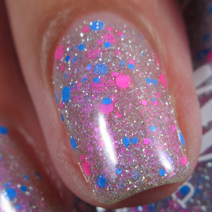 Just Squidding Around - Purple Silver Nail Polish - Reflective Glitter Nail Polish - Squids Fly High Sibling