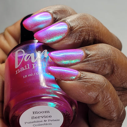 PRE ORDER: Bloom Service - Pink Nail Polish - Shimmer Nail Polish - Punshine and Petals Collection - Turnaround Time Up To ~5 Weeks - Dam Nail Polish