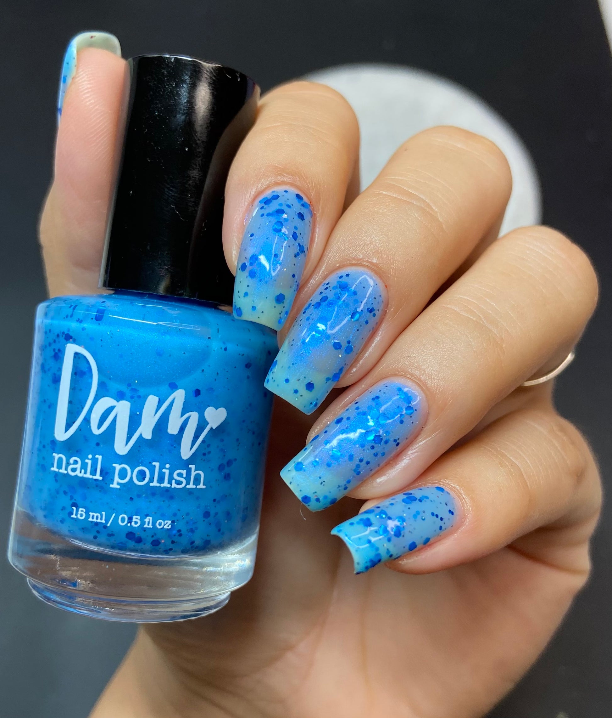 Blueberry Sanctuary - Light Blue Crelly - Glitter Nail Polish - Shimmer Nail Polish - Sweet Sips Collection - Dam Nail Polish