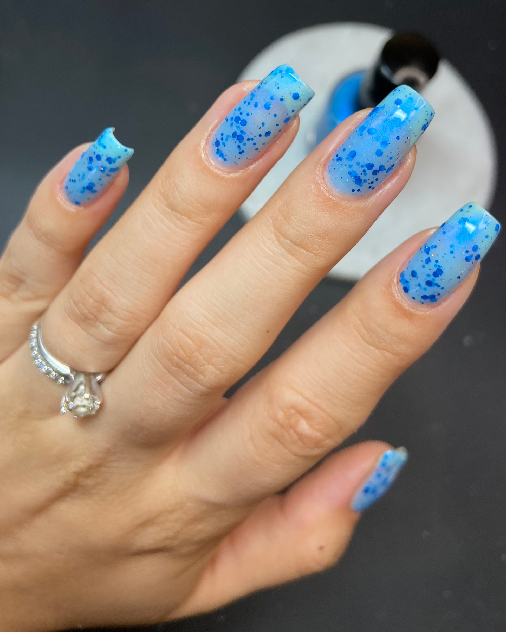 Blueberry Sanctuary - Light Blue Crelly - Glitter Nail Polish - Shimmer Nail Polish - Sweet Sips Collection - Dam Nail Polish
