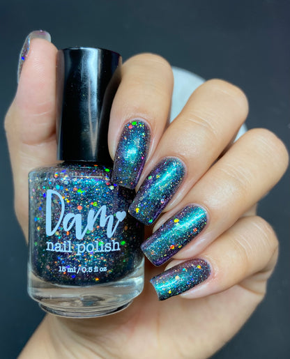 Bridigette - Green/Purple/Gold Multichrome Nail Polish - Holographic Glitter Nail Polish - Survivor Series