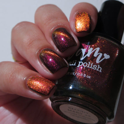 BLOODY MARY x3 - Black Nail Polish - Magnetic Nail Polish - Shimmer Nail Polish - Ghostly Collection - Halloween 2025 - Dam Nail Polish