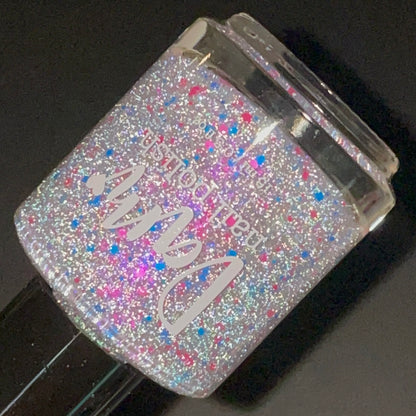 Just Squidding Around - Purple Silver Nail Polish - Reflective Glitter Nail Polish - Squids Fly High Sibling - Dam Nail Polish