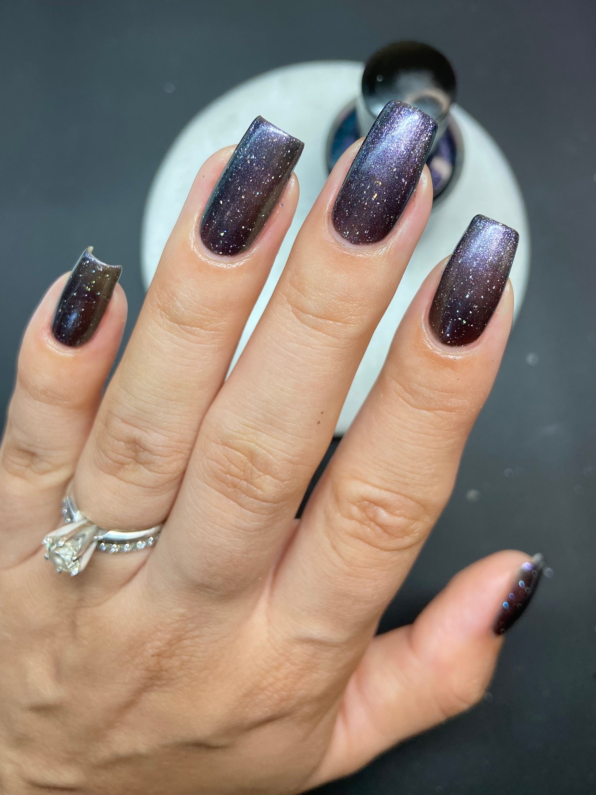 Chuck - Black Shimmer Nail Polish - Survivor Series - Dam Nail Polish