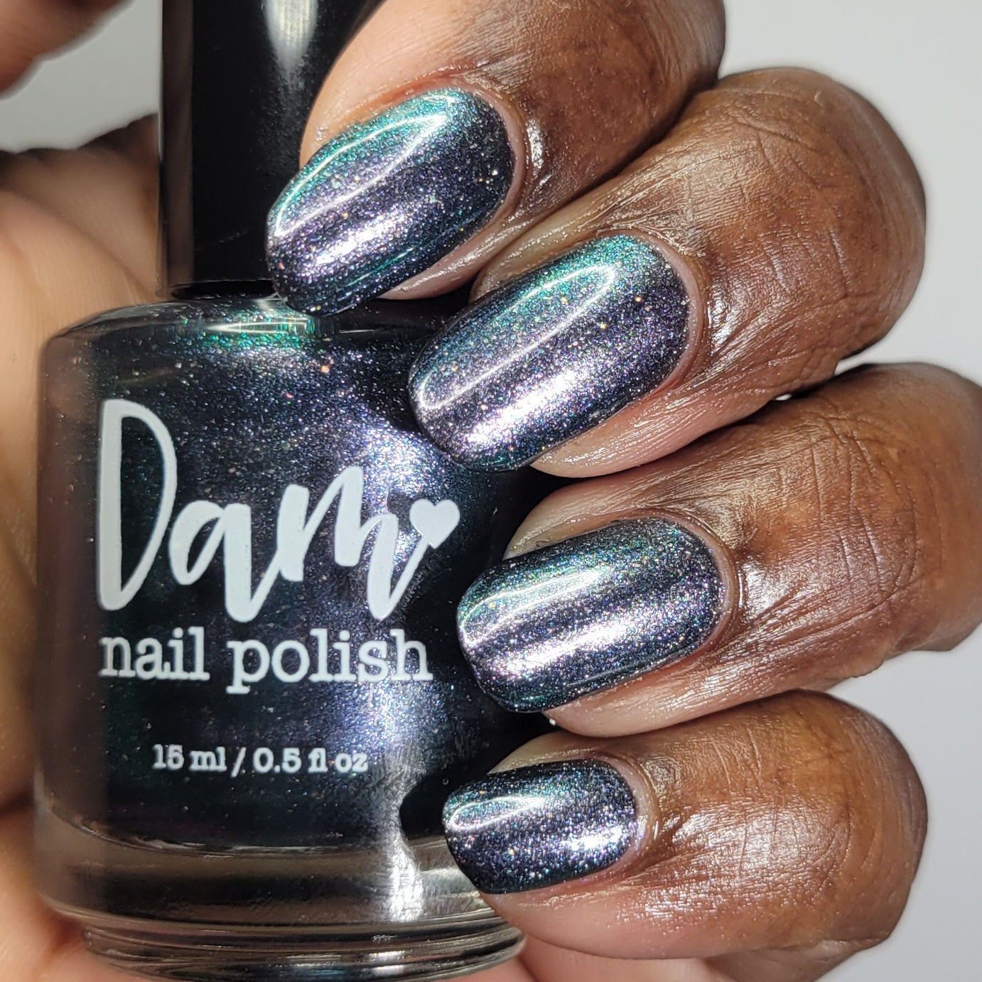 Chuck - Black Shimmer Nail Polish - Survivor Series - Dam Nail Polish