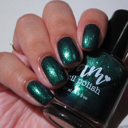 I Call Boo-sh*t - Black Nail Polish - Shimmer Nail Polish - Ghostly Collection - Halloween 2025 - Dam Nail Polish