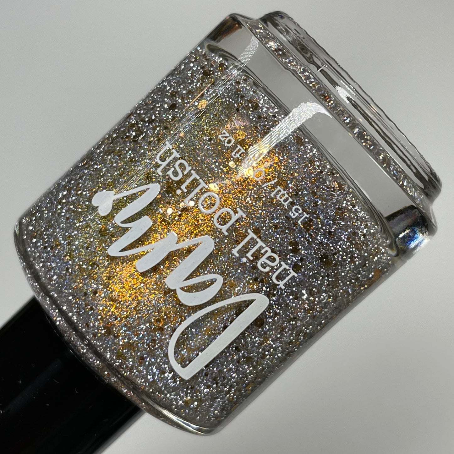 Caramel Apple Bottom Jeans - Gold Silver Nail Polish - Reflective Glitter Nail Polish - Sugar Rush Collection - Dam Nail Polish