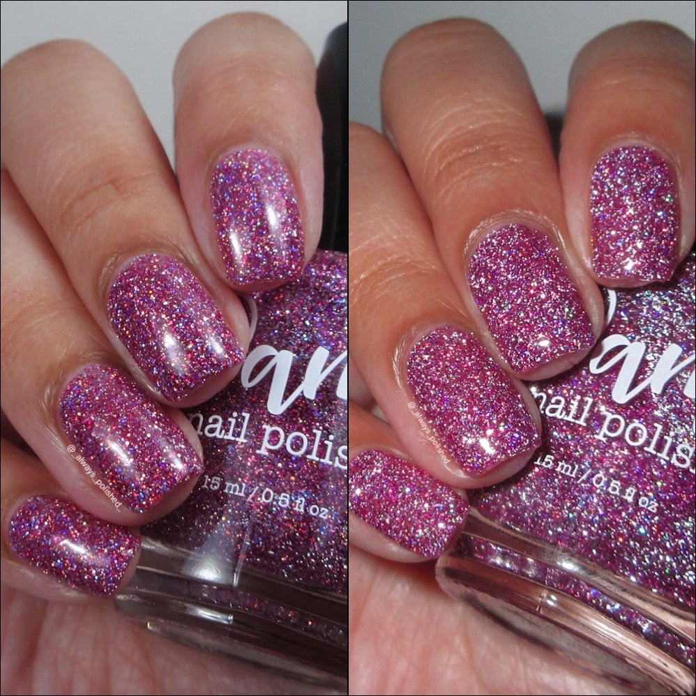 Love at First Bite - Purple Nail Polish - Reflective Glitter Nail Polish - Bitten Collection