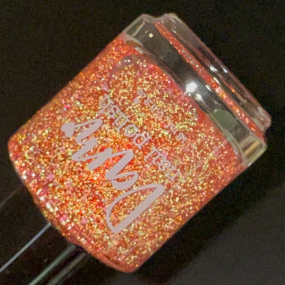 Sometimes Shiitake Happens - Red Reflective Glitter Nail Polish