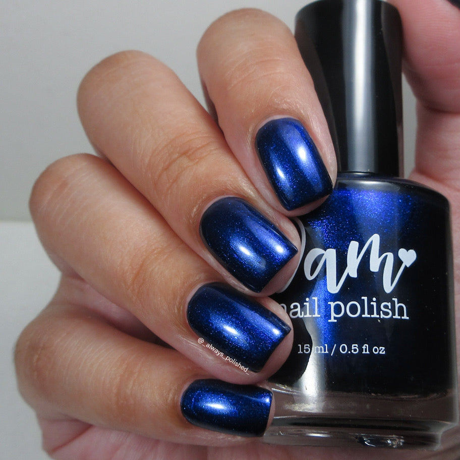 COMING SOON 10/9: Thunderbolt - Black Nail Polish - Shimmer Nail Polish - Polished Jewel Society Facebook Group Exclusive 2026