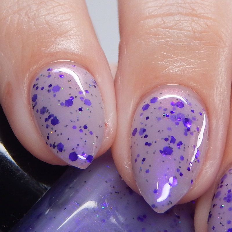 Taro Tea Wannabe - Light Purple Crelly - Glitter Nail Polish - Shimmer Nail Polish - Sweet Sips Collection - Dam Nail Polish