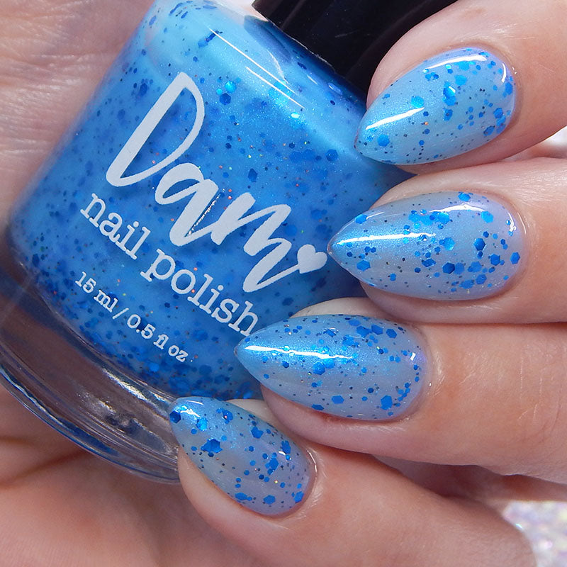 Blueberry Sanctuary - Light Blue Crelly - Glitter Nail Polish - Shimmer Nail Polish - Sweet Sips Collection - Dam Nail Polish