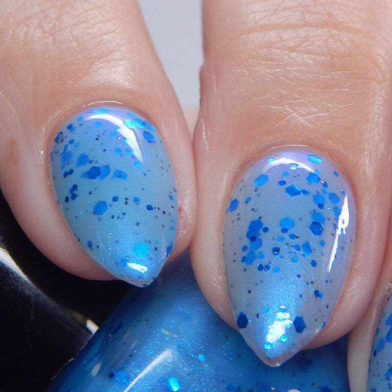 Blueberry Sanctuary - Light Blue Crelly - Glitter Nail Polish - Shimmer Nail Polish - Sweet Sips Collection - Dam Nail Polish