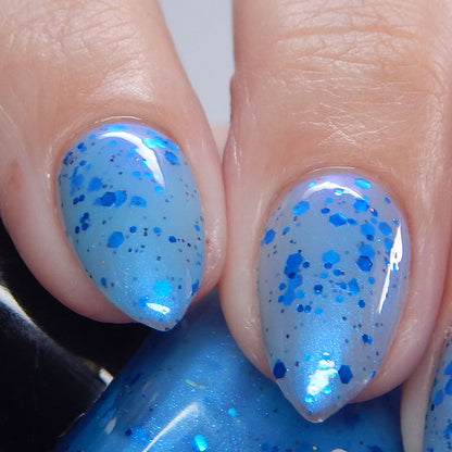 Blueberry Sanctuary - Light Blue Crelly - Glitter Nail Polish - Shimmer Nail Polish - Sweet Sips Collection - Dam Nail Polish