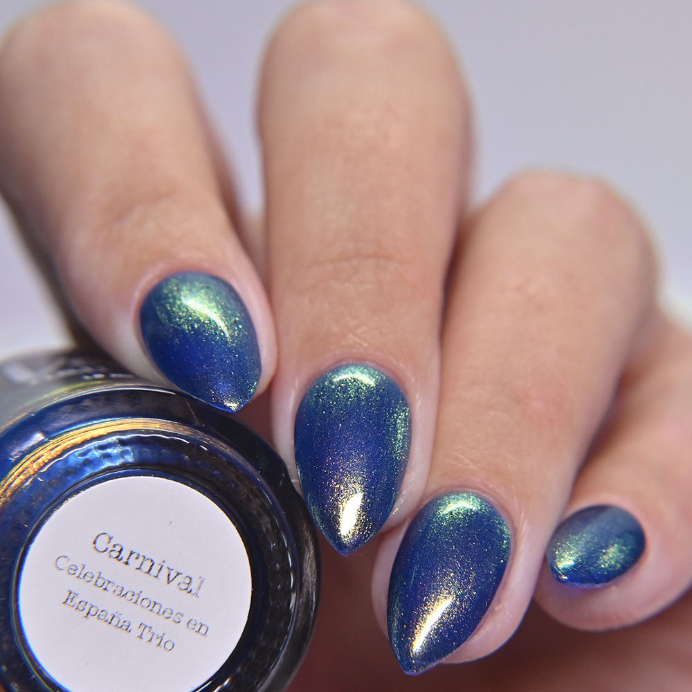 Carnival - Blue Nail Polish - Shimmer Nail Polish - Celebraciones en España Trio - Dam Nail Polish