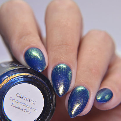 Carnival - Blue Nail Polish - Shimmer Nail Polish - Celebraciones en España Trio - Dam Nail Polish