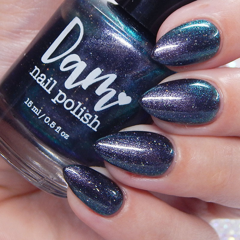 Chuck - Black Shimmer Nail Polish - Survivor Series - Dam Nail Polish