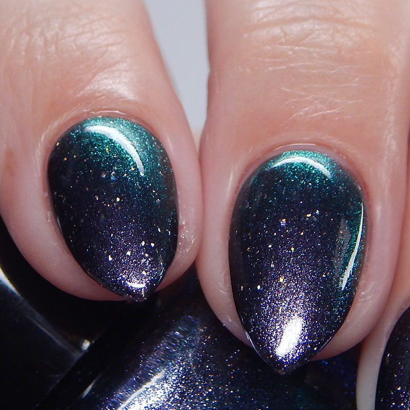 Chuck - Black Shimmer Nail Polish - Survivor Series - Dam Nail Polish