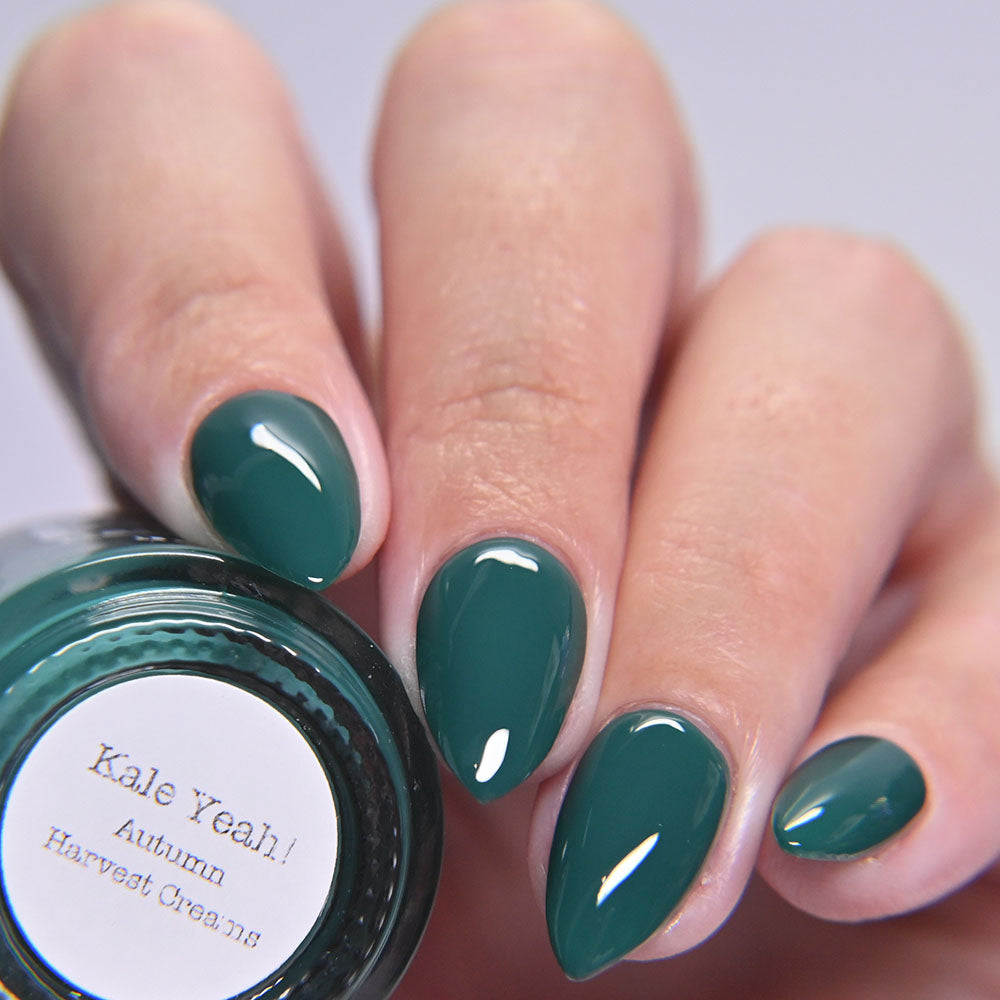 Kale Yeah! - Green Nail Polish - Cream Nail Polish - Fall Nail Polish - Autumn Harvest Creams