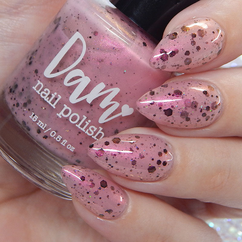 Love Boba Berry Much - Pink Crelly Nail Polish - Boba Collection - Dam Nail Polish