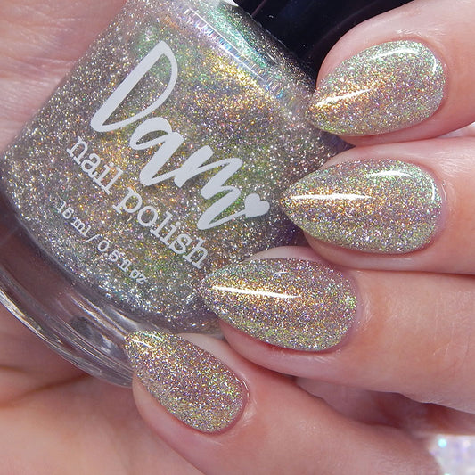 Super Purr-ty - Gold Reflective Nail Polish - Glitter Nail Polish - PBE Exclusive 2024 - Dam Nail Polish