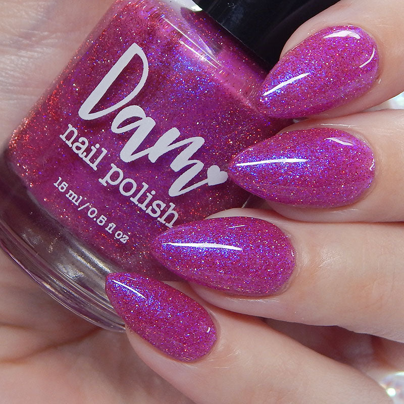 The Windy City - Pink Reflective Nail Polish - Glitter Nail Polish - PBE Exclusive - Dam Nail Polish