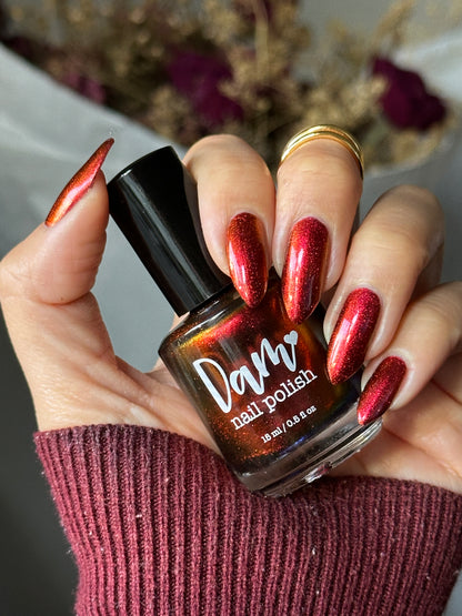 Don't Disturb the Damned - Red Nail Polish - Multichrome Nail Polish - Ghostly Collection - Halloween 2025 - Dam Nail Polish