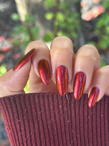 Don't Disturb the Damned - Red Nail Polish - Multichrome Nail Polish - Ghostly Collection - Halloween 2025 - Dam Nail Polish