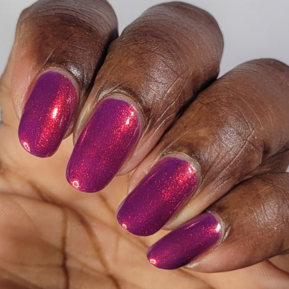 Dark Eyes Blossom - Purple Nail Polish - Shimmer Nail Polish - SHIMMAHS Facebook Custom - Dam Nail Polish